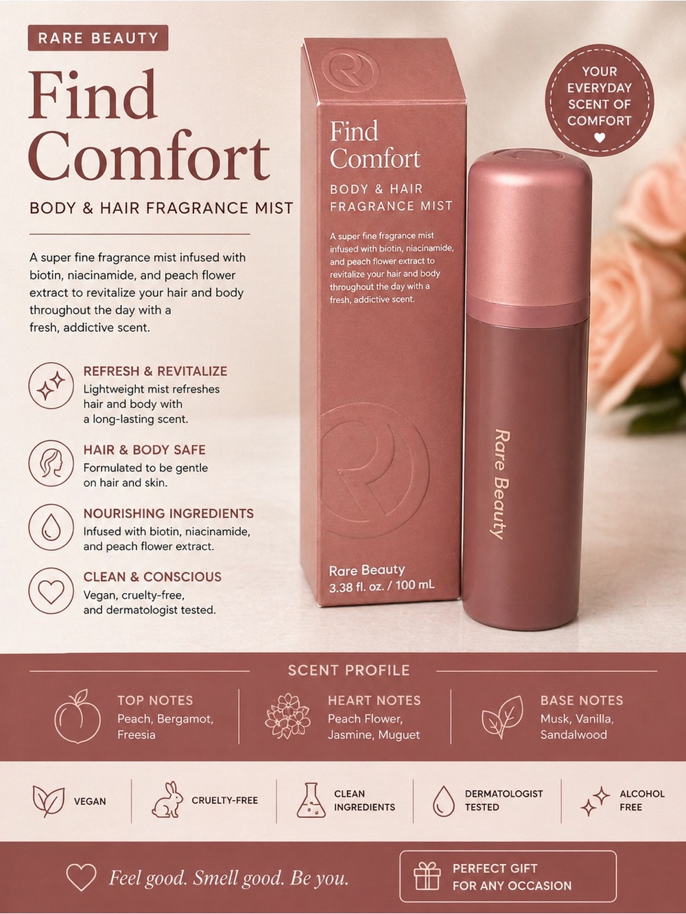 Rare Beauty Find Comfort Mist - Body and Hair Mist
